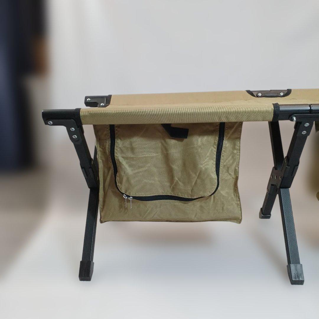 【廃番品】DOD ストレージベンチ 折り畳み式 FS2-246M カーキ 収納袋