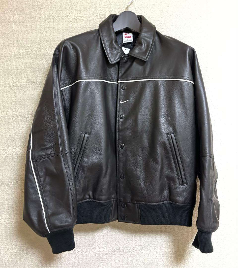 Supreme Nike Leather Varsity Jacket Sサイズ