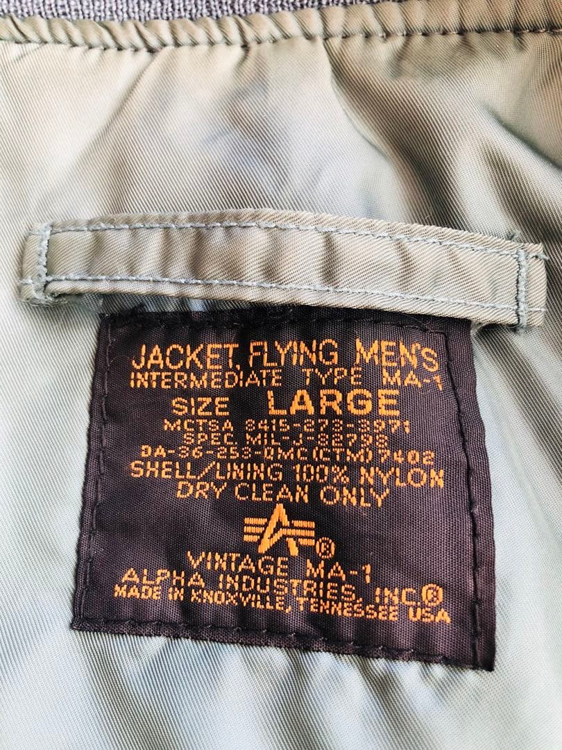 ALPHA MA-1 初期型　復刻　アメリカ製