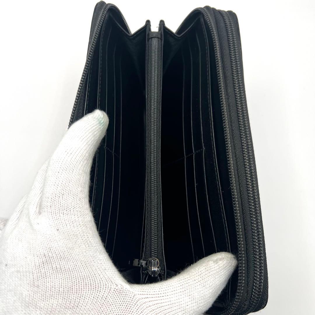 極美品✨ ダンヒル レザー ラウンドファスナー オーガナイザー 財布 ブラック