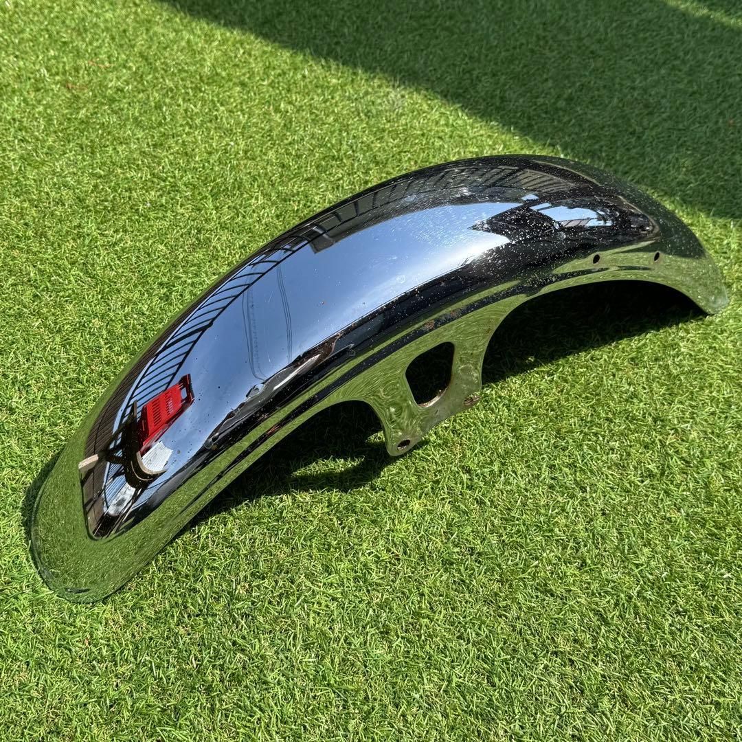 【希少】ゼファー400 フロント鉄フェンダー メッキ