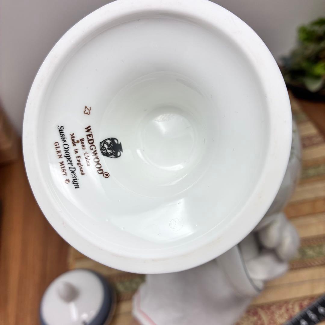 極美品 ウェッジウッド グレンミスト スージークーパーコーヒーティーポット 黒壺