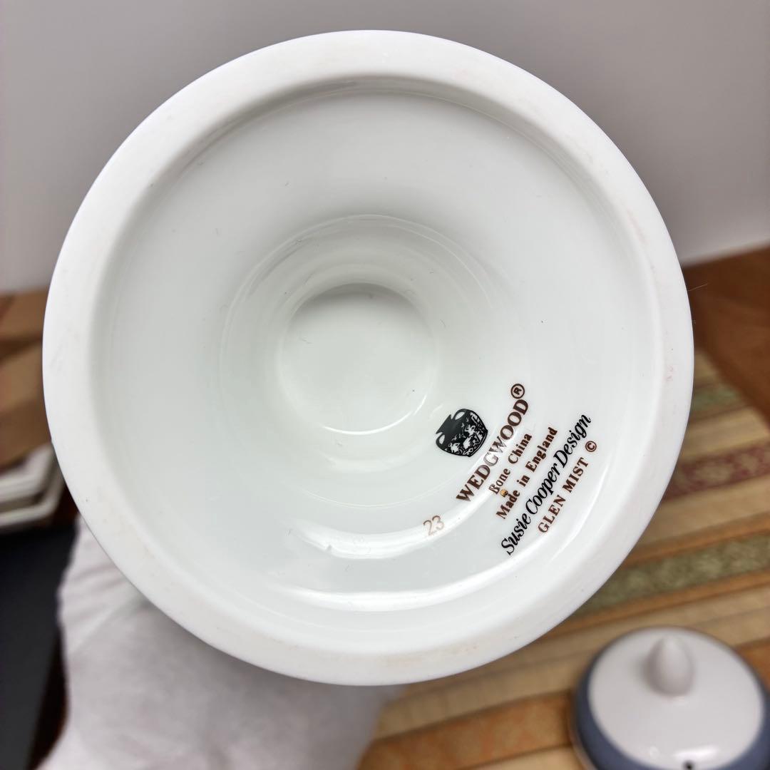極美品 ウェッジウッド グレンミスト スージークーパーコーヒーティーポット 黒壺