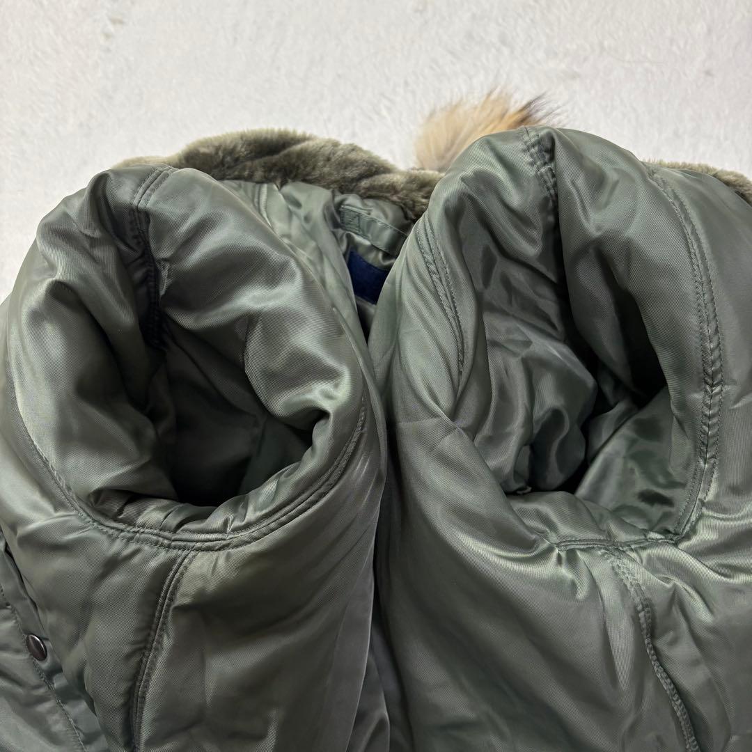 美品 avirex N-2B 短丈 フライトジャケット ファー 取り外し可能