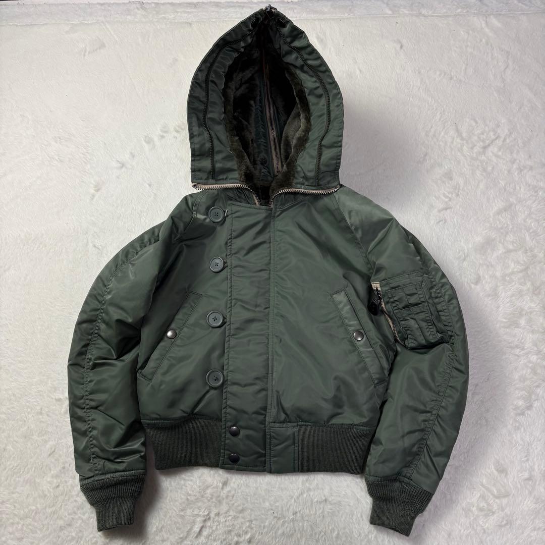 美品 avirex N-2B 短丈 フライトジャケット ファー 取り外し可能