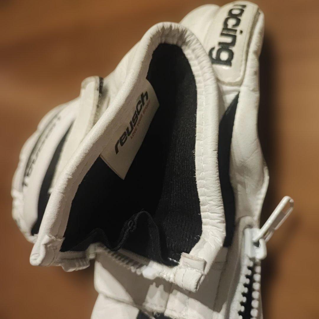 reusch RJ スキーグローブ ホワイト/ブラック　子供用М