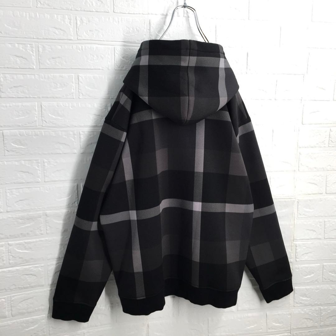 【希少LL】ブラックレーベルクレストブリッジ チェック プルオーバーパーカー