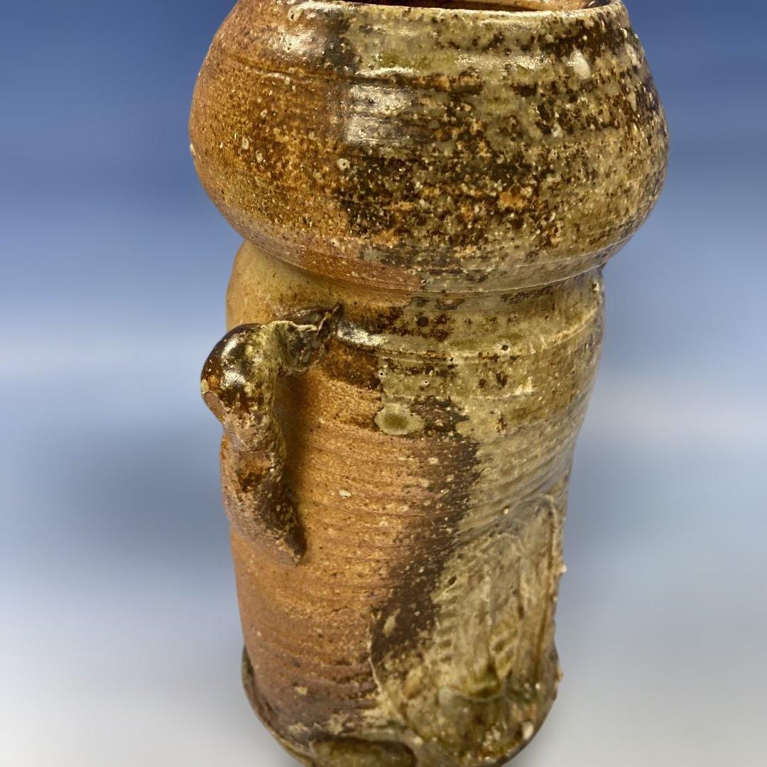 志賀楽焼　花入　共箱　宗陶窯