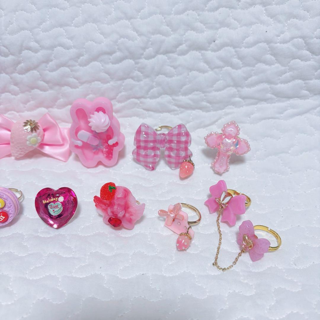 【28点セット売り】ピンク ハンドメイドアクセサリー ロリィタ 量産型 ガーリー