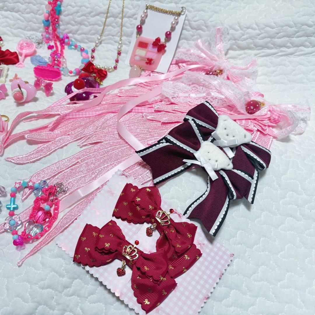 【28点セット売り】ピンク ハンドメイドアクセサリー ロリィタ 量産型 ガーリー