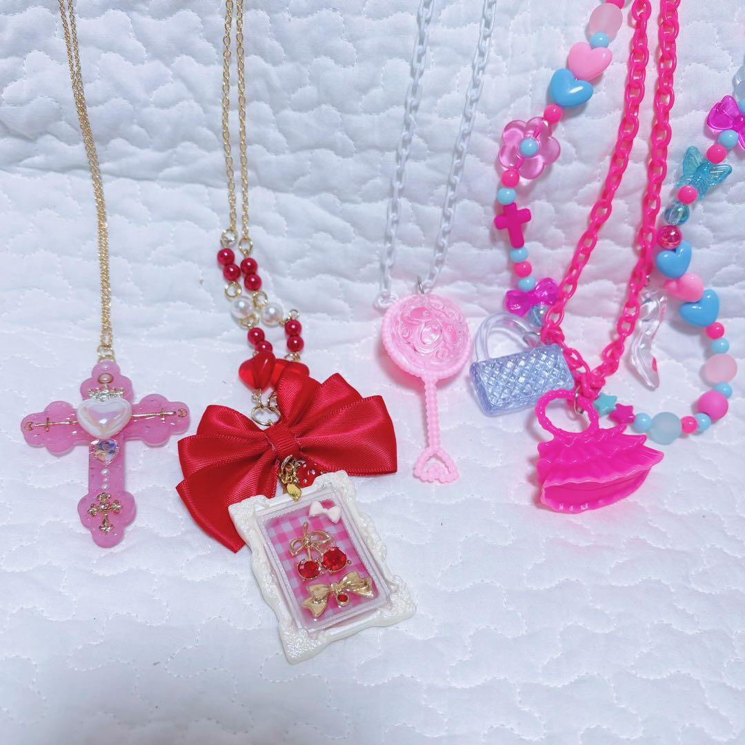 【28点セット売り】ピンク ハンドメイドアクセサリー ロリィタ 量産型 ガーリー