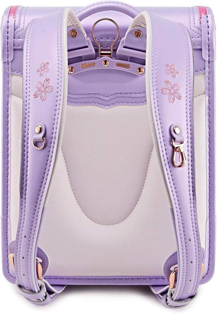 桜の柄❤️ ランドセル 新品 女の子 ラベンダー ピンク 桜 反射剤 紫　軽量