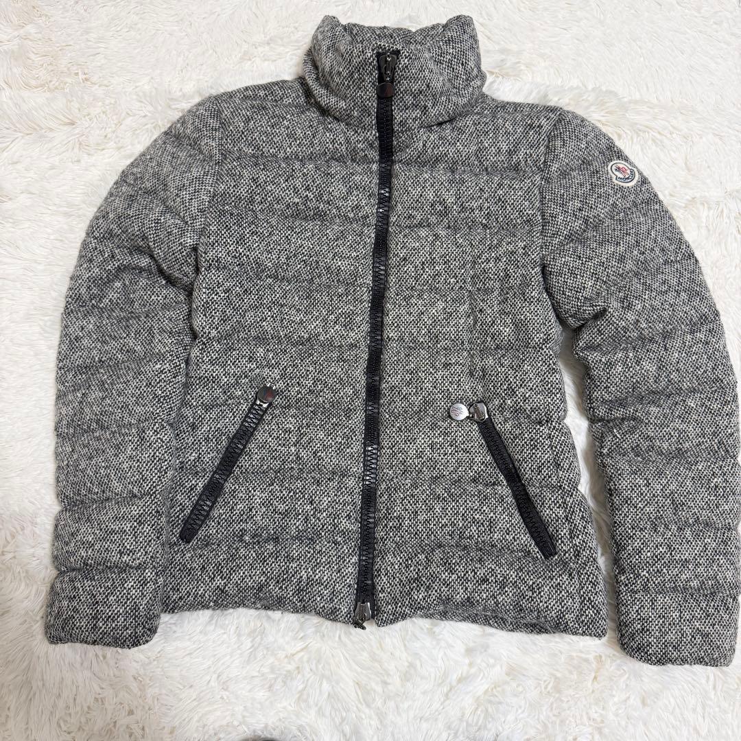【美品】モンクレール ASTERE 2way ダウンジャケット ツイード 00