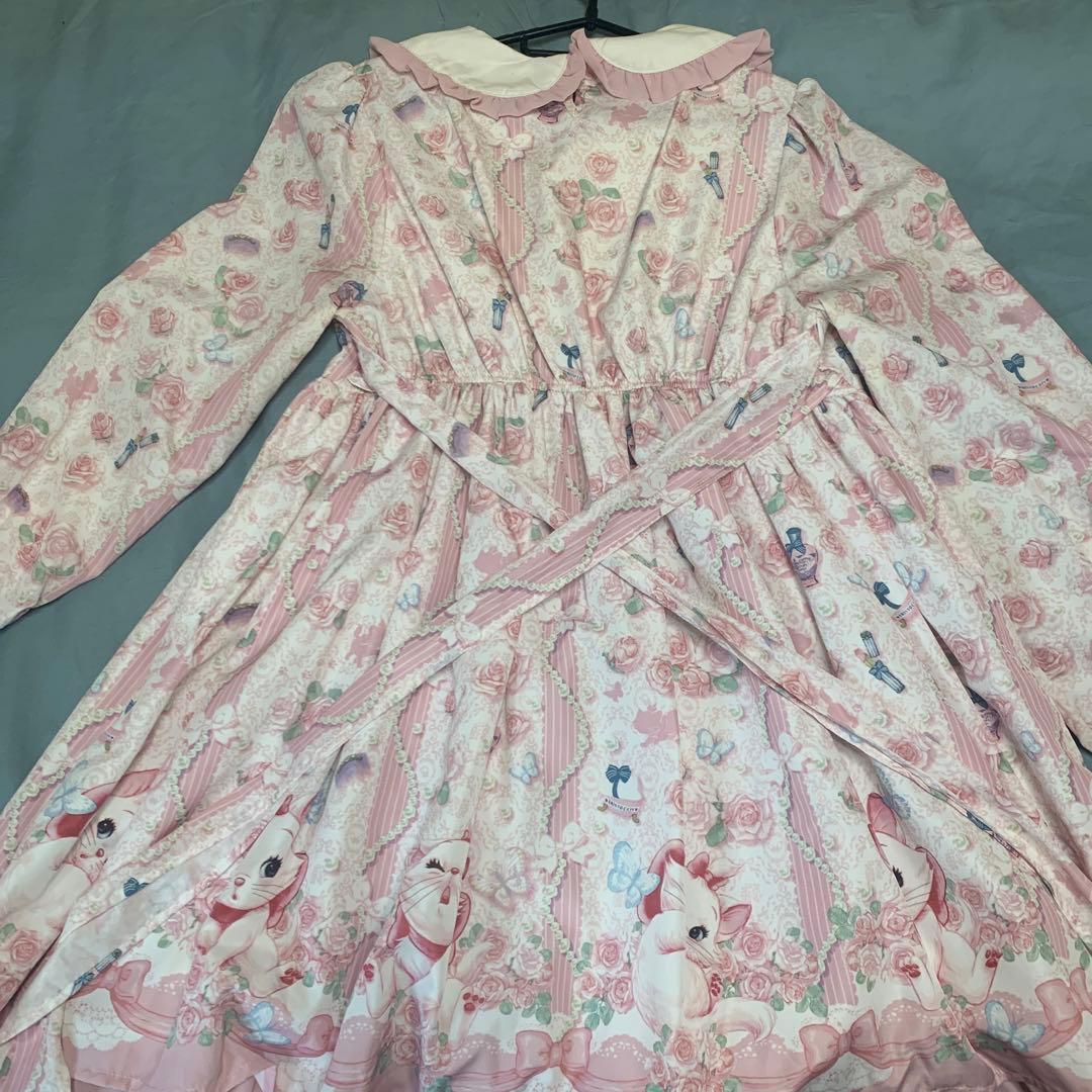 Angelic Prettyマリーワンピース ディズニータイツ付きかわいい原宿猫