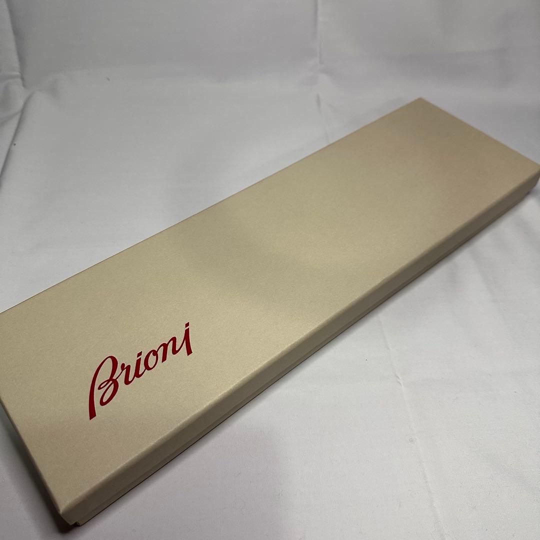 新品タグ付☆ブリオーニ☆ネクタイ☆ブルー☆シルバー☆パターン柄☆光沢☆682