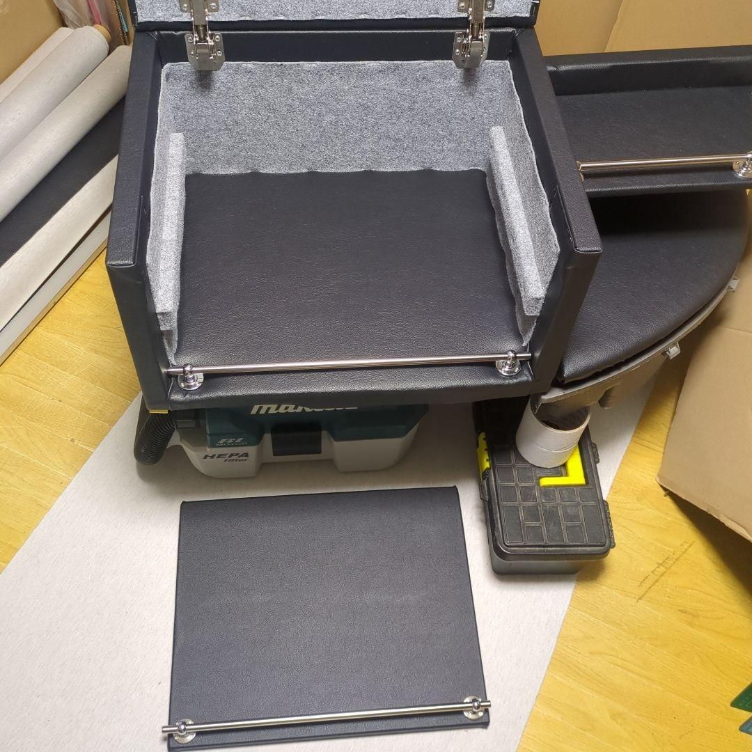 【ヤマ】コンソールBOX棚2点セット【ブラックレザー】