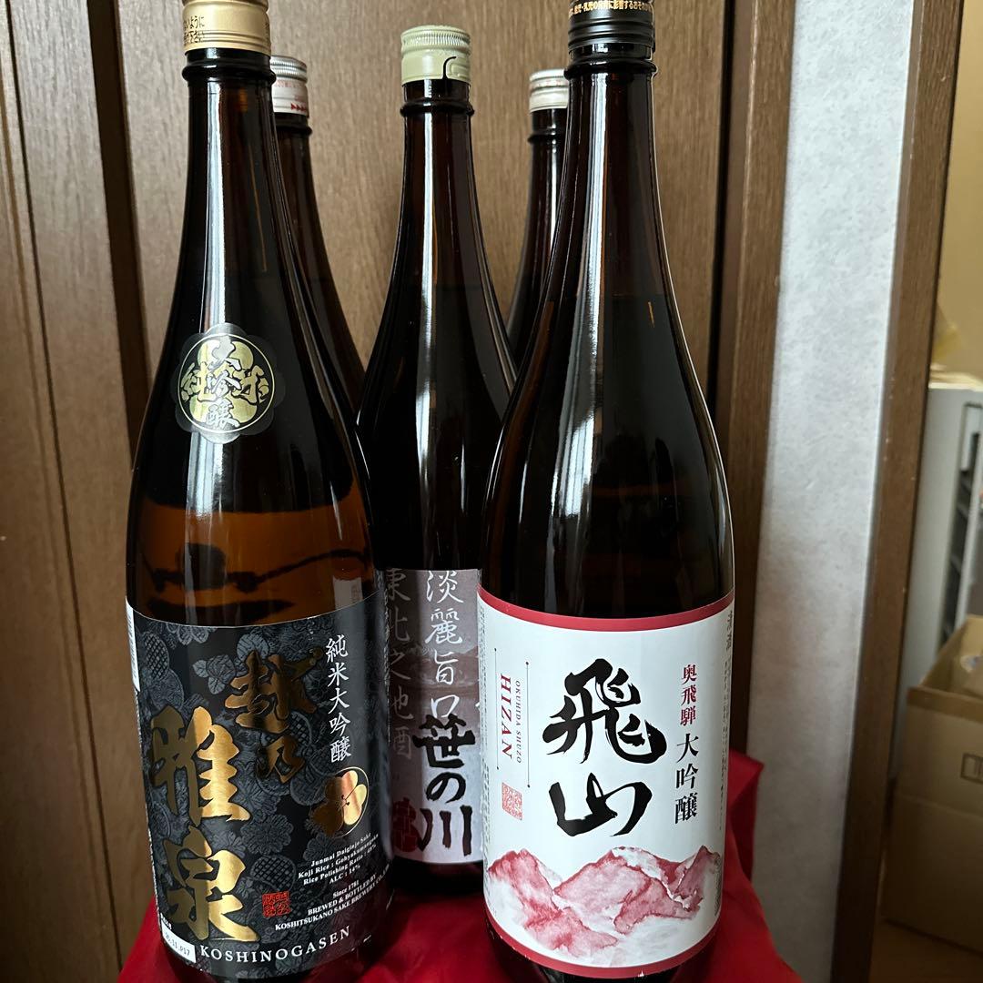 全国５酒蔵至福の飲みくらべ一升瓶５本組 1800ml ✖️5本セット