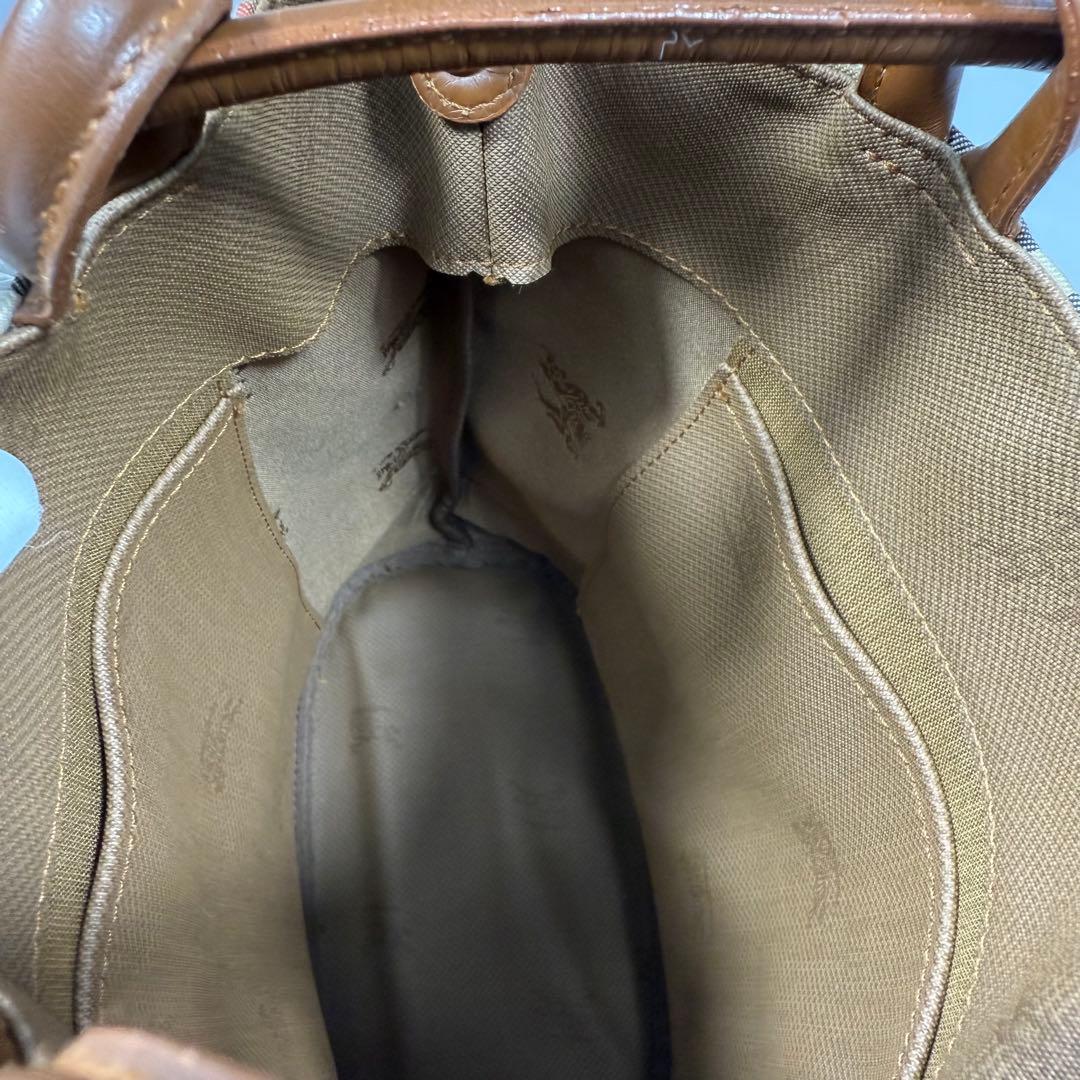 【美品】バーバリー　シャドーホース　ノバチェック　ワンショルダー　月桂冠　レザー