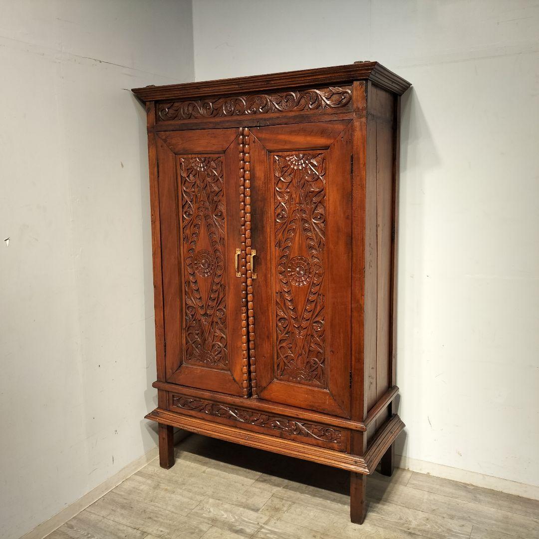 M●年始Sale東名 総無垢　アンティークキャビネット　アジアン　什器