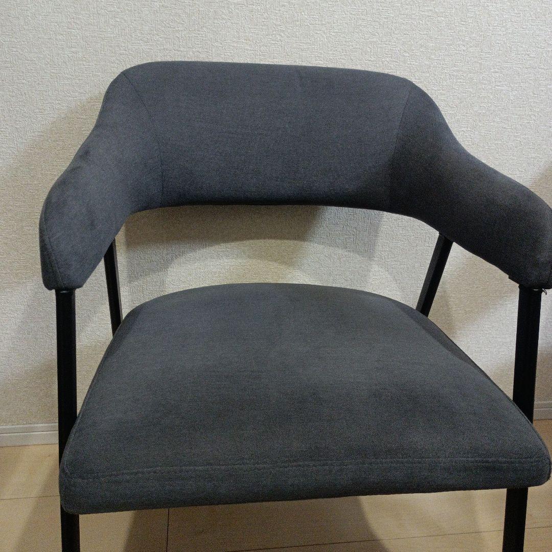 ニトリ　肘付きダイニングチェア(イジー2 GY)　2脚セット