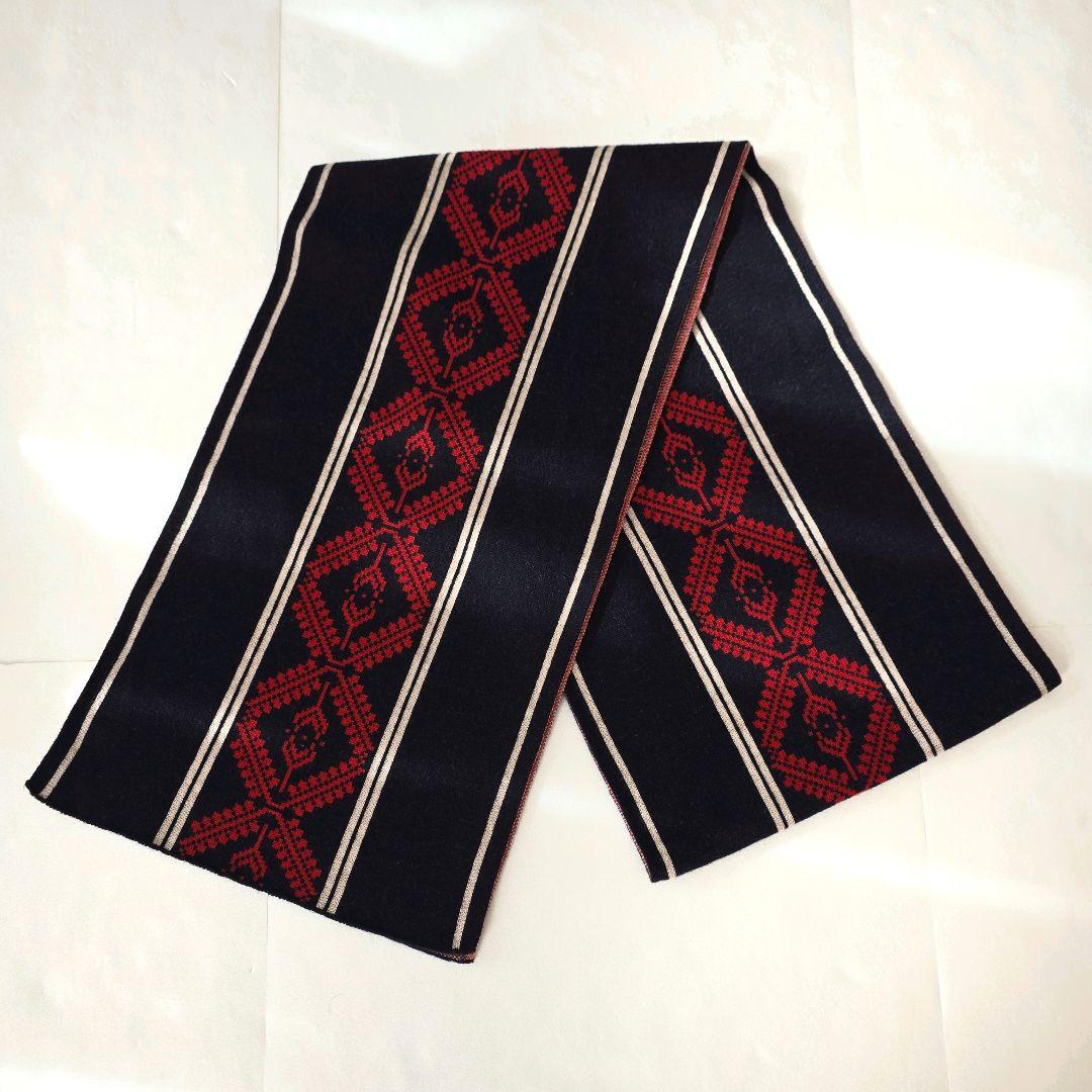 ドリスヴァンノッテン マフラー ネイティブ 柄 ウール100％