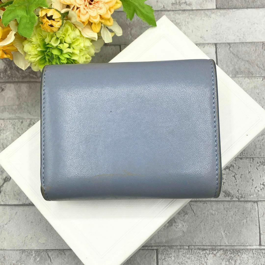 セリーヌ トリオンフ スモールフラップウォレット　シャイニーカーフスキン　財布