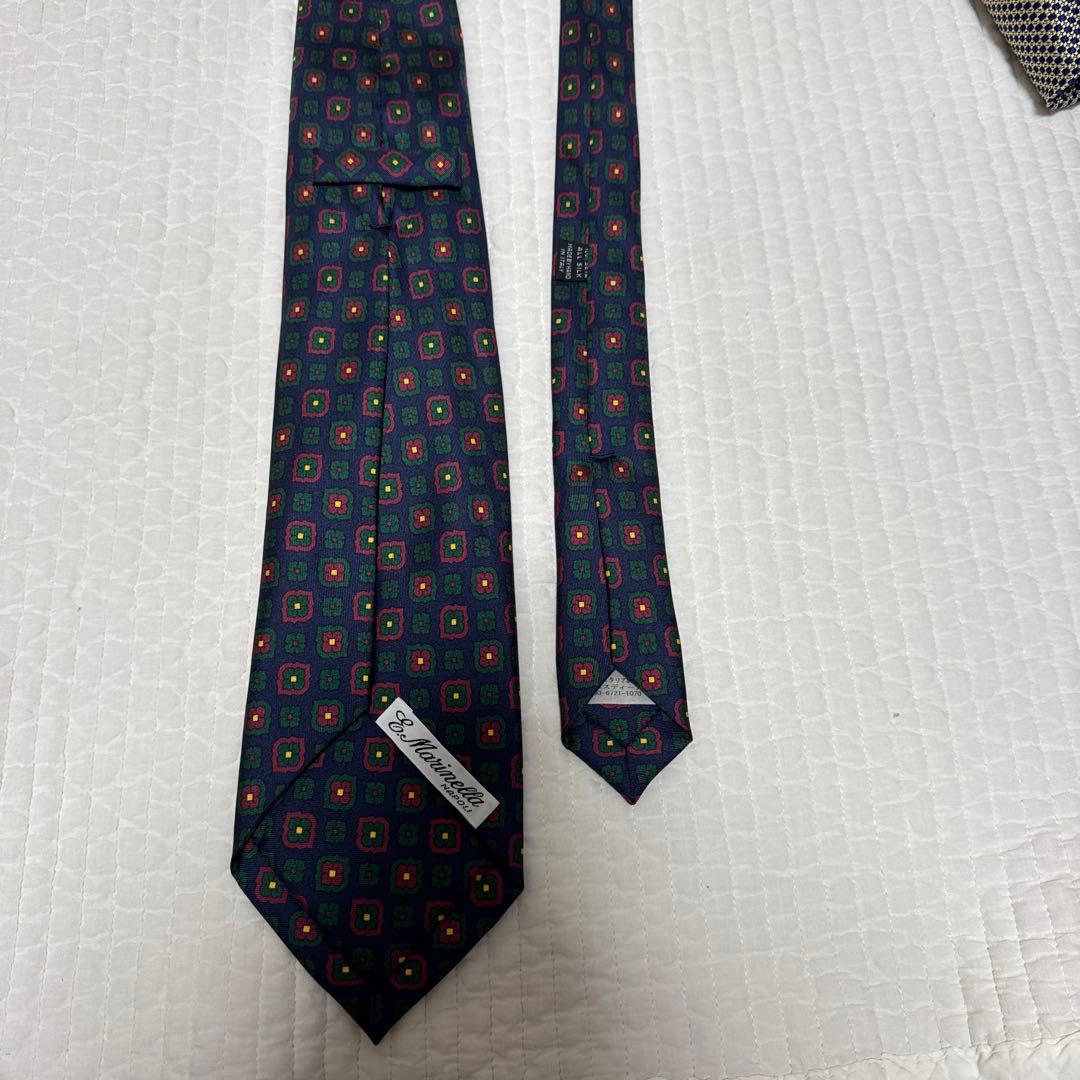 美品　マリネッラナポリMarinellaシルクネクタイNapoliイタリア製