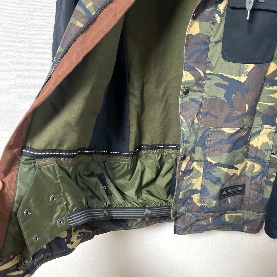BURTON バートン スノボーウェア 迷彩 フード取外可能 S
