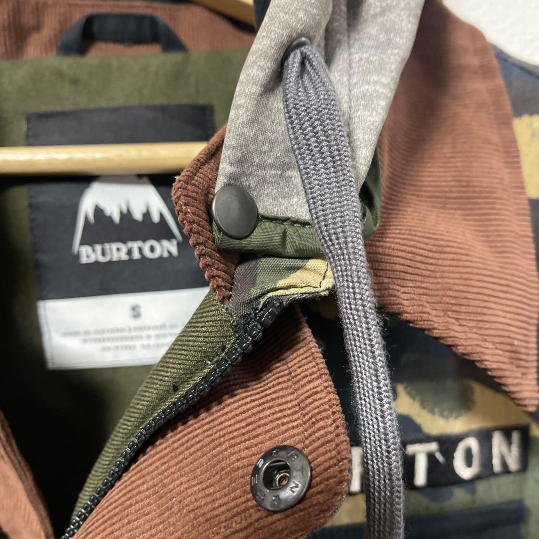 BURTON バートン スノボーウェア 迷彩 フード取外可能 S