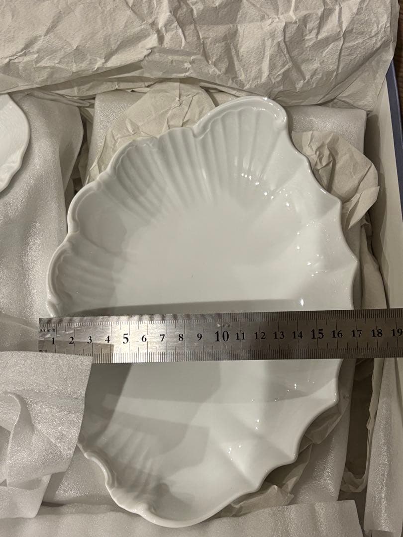 12枚 リチャードジノリ　ベッキオホワイト　シェル　菱形　ラウンド　ジノリ