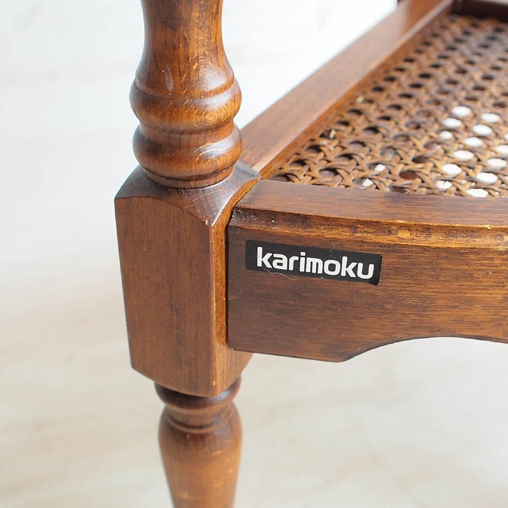 90s カリモク コロニアル コーナー 花台 フラワースタンド ZR24035