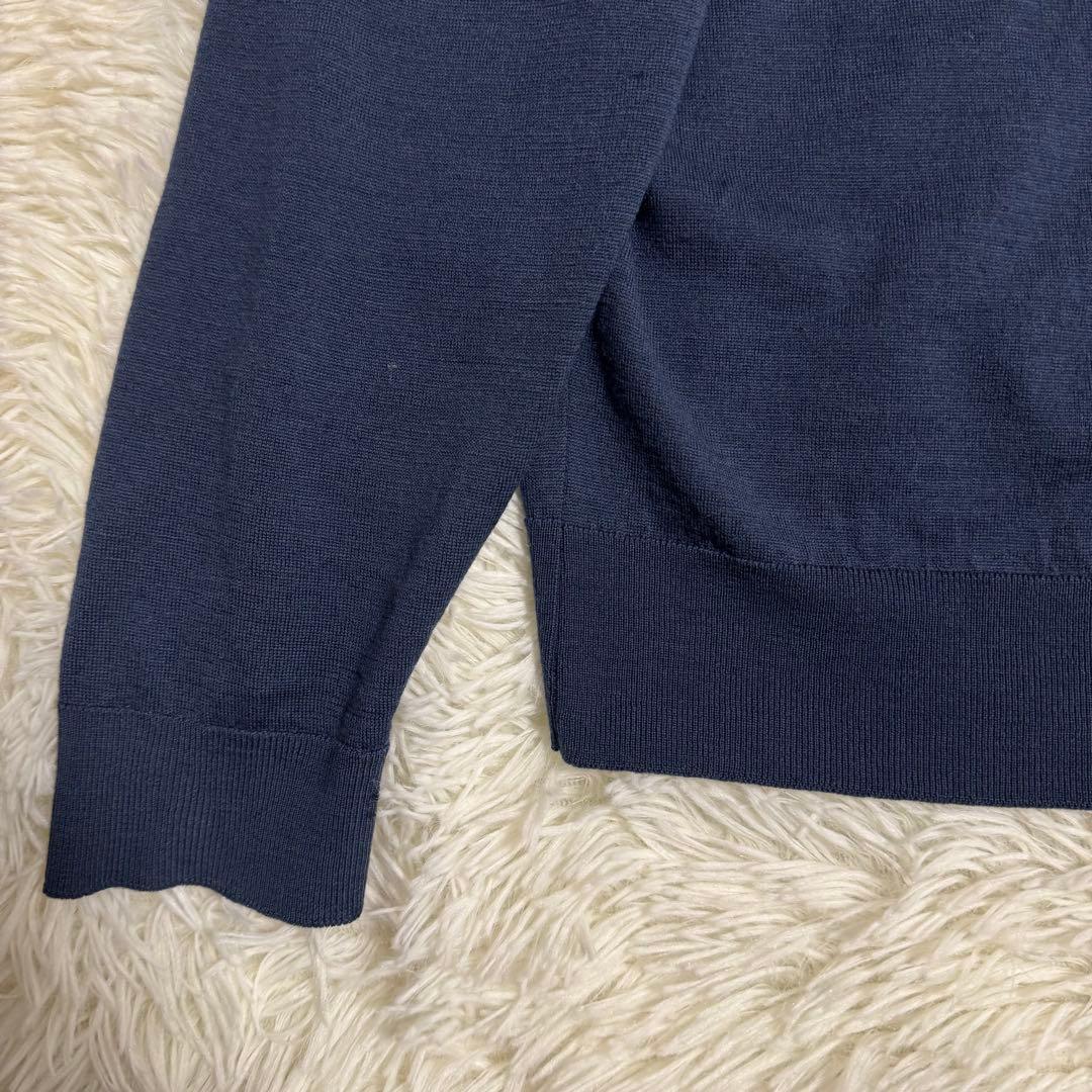 【美品】ジョンスメドレー メリノウール ニット カーディガン ハイゲージ M