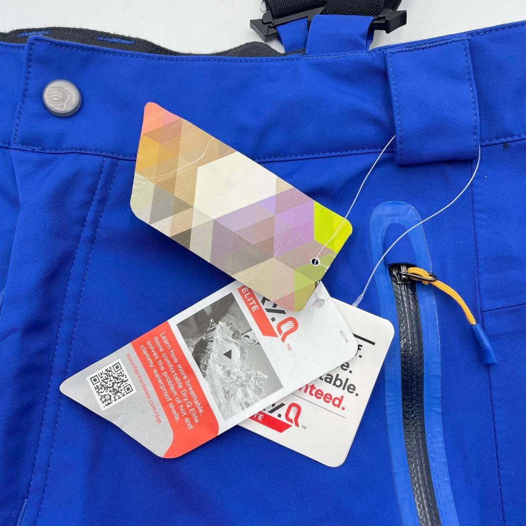 【新品未使用タグ付き】mountain hardwear ビブパンツ　M 青