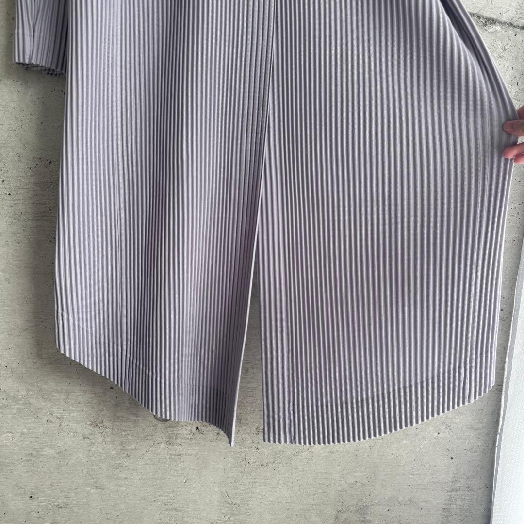 新品 HOMME PLISSE プリーツ テーラード 燕尾 ロングコート 3