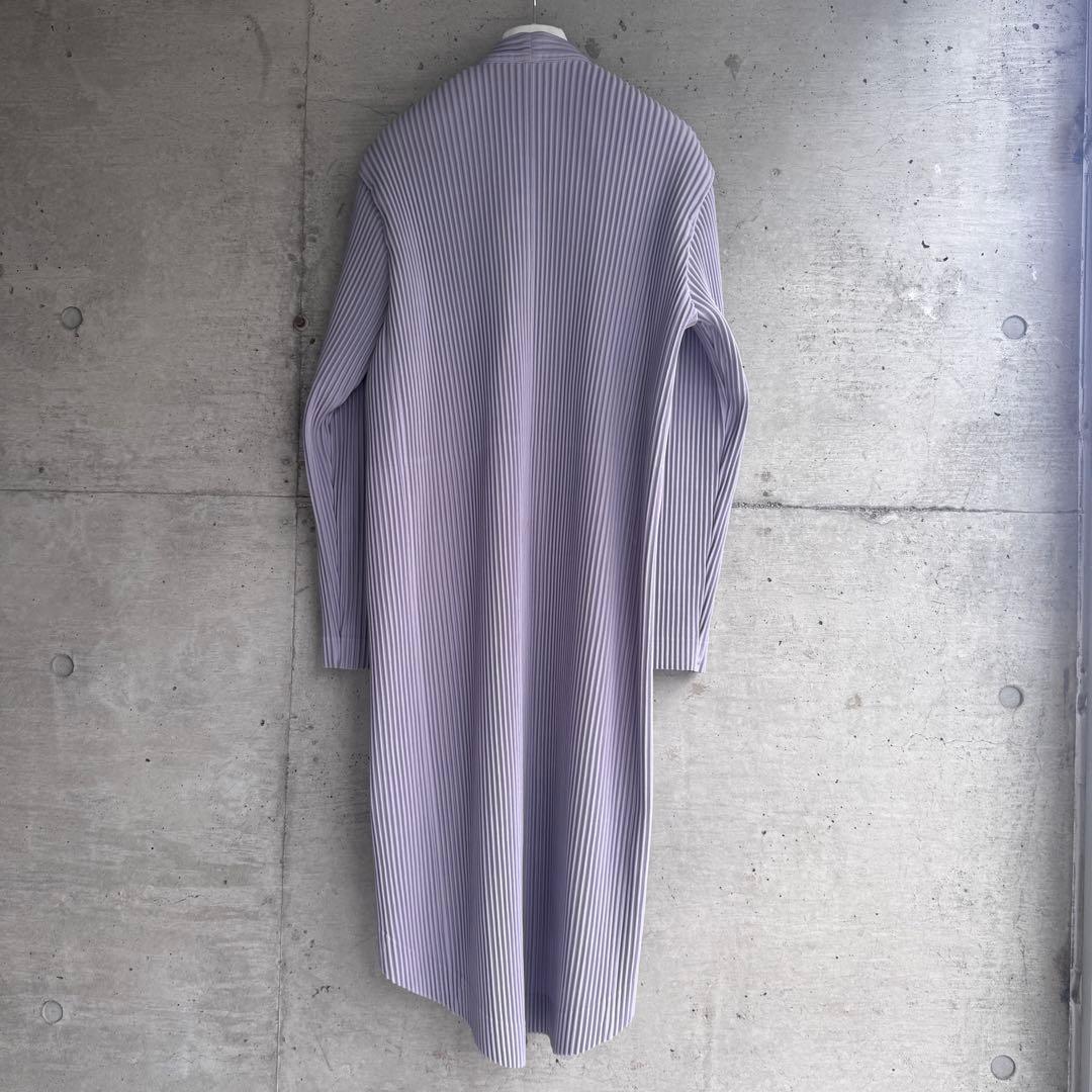 新品 HOMME PLISSE プリーツ テーラード 燕尾 ロングコート 3