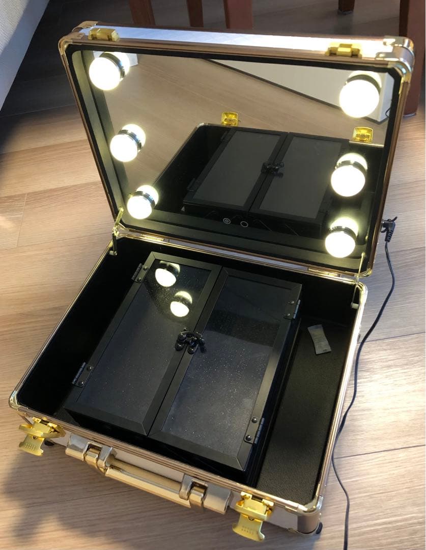 Francfranc トランクドレッサー メイクボックス LEDライト付き