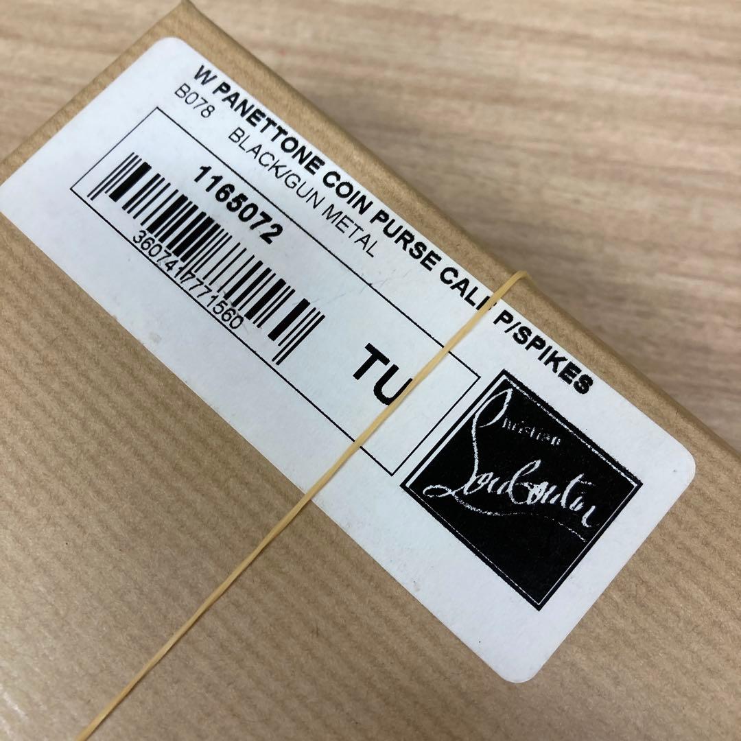 Christian Louboutin ケース 黒 レザー スタッズ