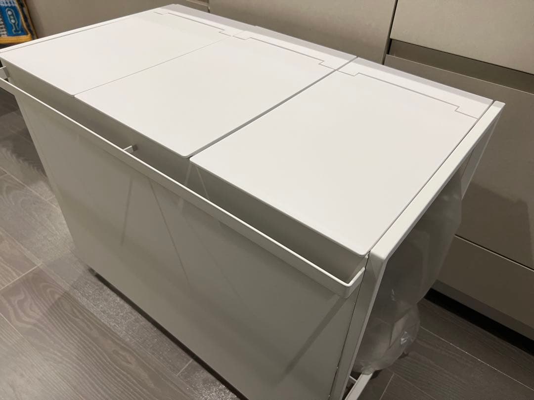 【tower】蓋付き目隠し分別ダストワゴン タワー 45L 3分別