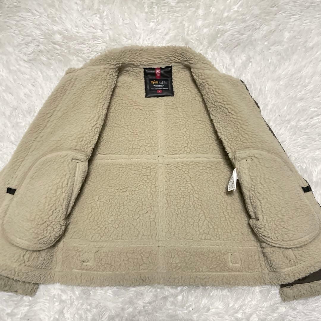 アルファインダストリーズ　B-3 ムートンジャケット　フライトジャケット　L