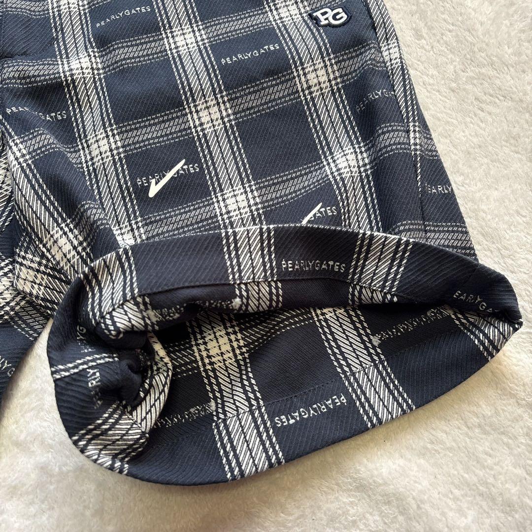 新品タグ付　 パーリーゲイツ 2024年　近年 ストレッチハーフパンツ チェック