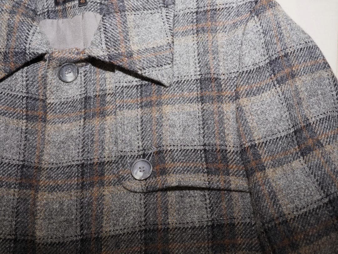 ヴィンテージ07AWアーカイブ ヴェロニクブランキーノ 比翼ツイードコート46