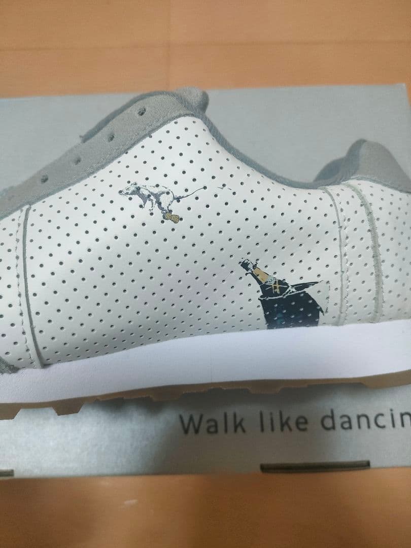 via SANGACIO メッシュスニーカー ホワイト/グレー 25cm　限定品