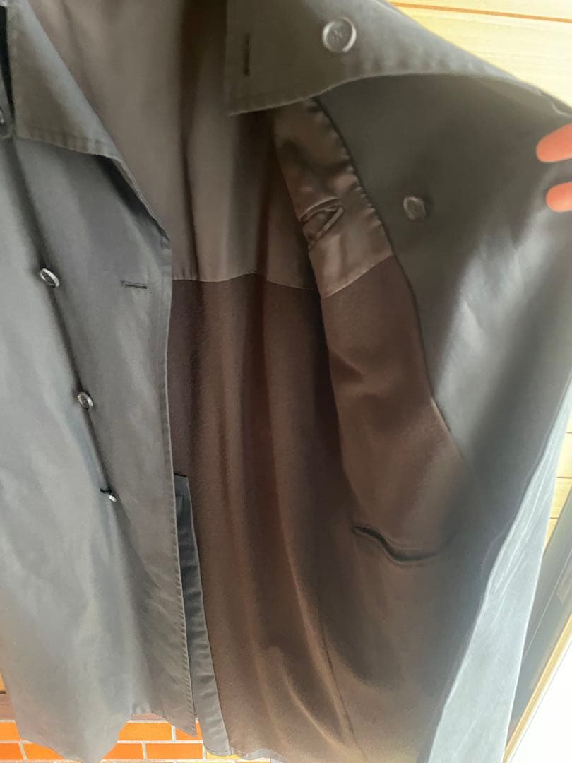 ジャケット・アウター AURALEE FINX CHAMBRAY TRENCH COAT BK 3