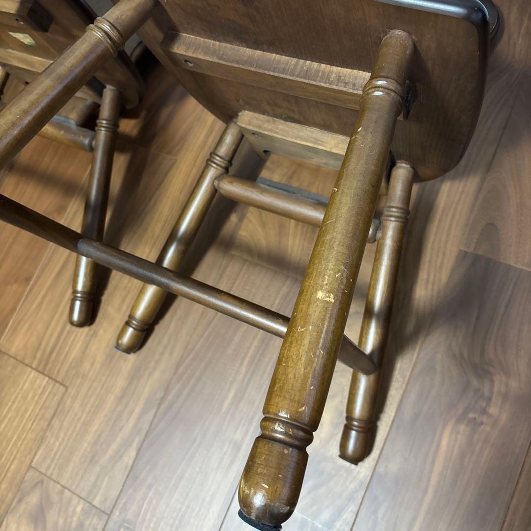 四国工芸　森のサーカス　アンティーク チェア 2脚セット 椅子 イス