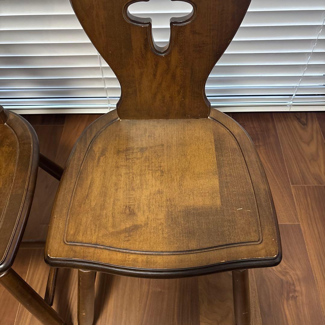 四国工芸　森のサーカス　アンティーク チェア 2脚セット 椅子 イス