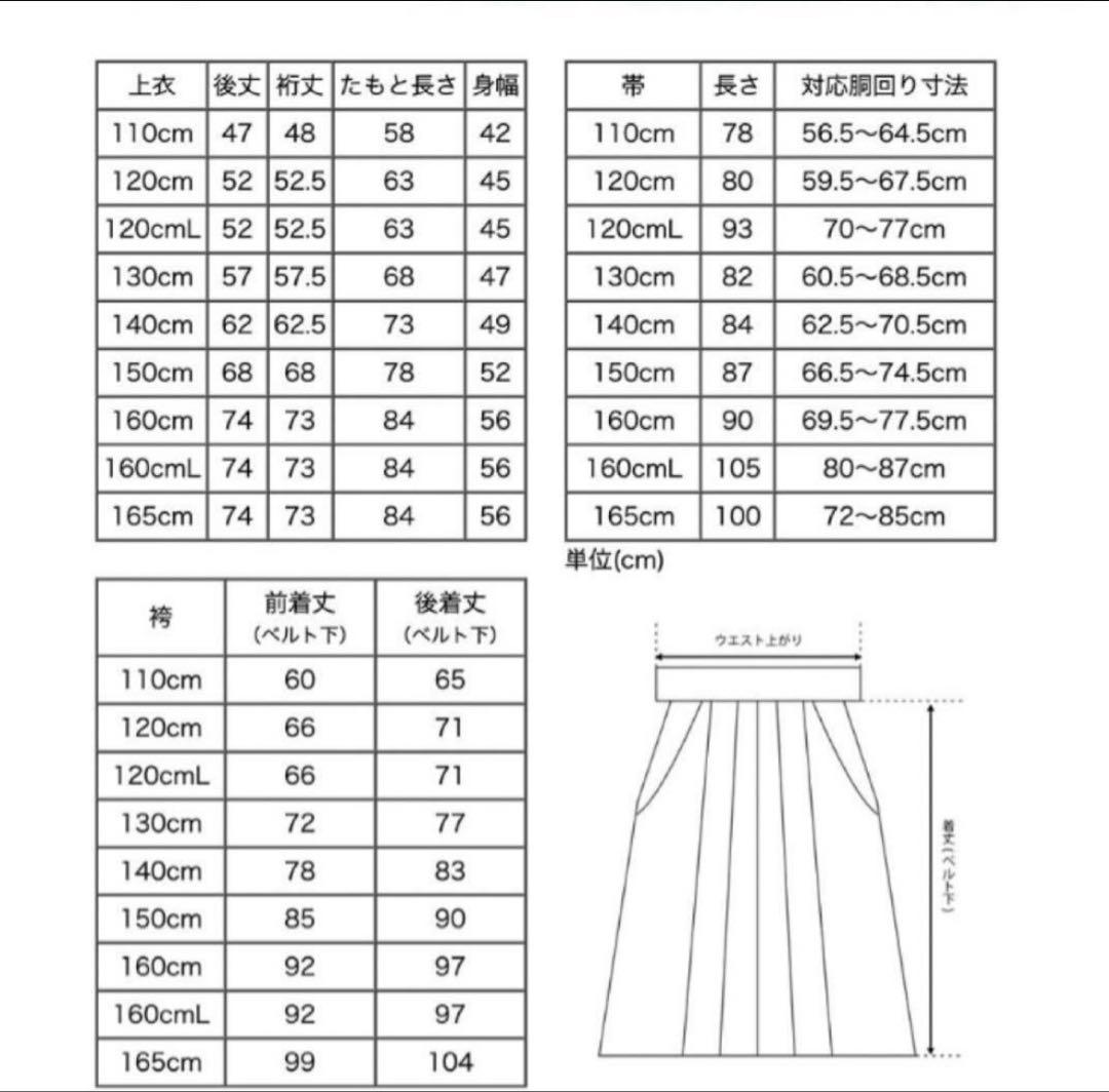 キャサリンコテージ　袴　120 卒園式　保育園　幼稚園　八重桜薄青×桃色