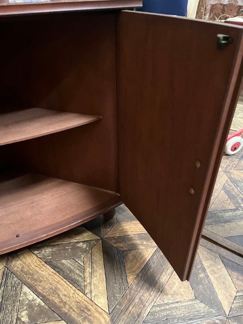 コーナーラック キャビネット 昭和レトロ 飾り棚 インテリア 当時物