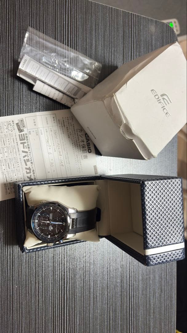 EDIFICE クロノグラフ ラバーベルト 5325 EQW-A1200