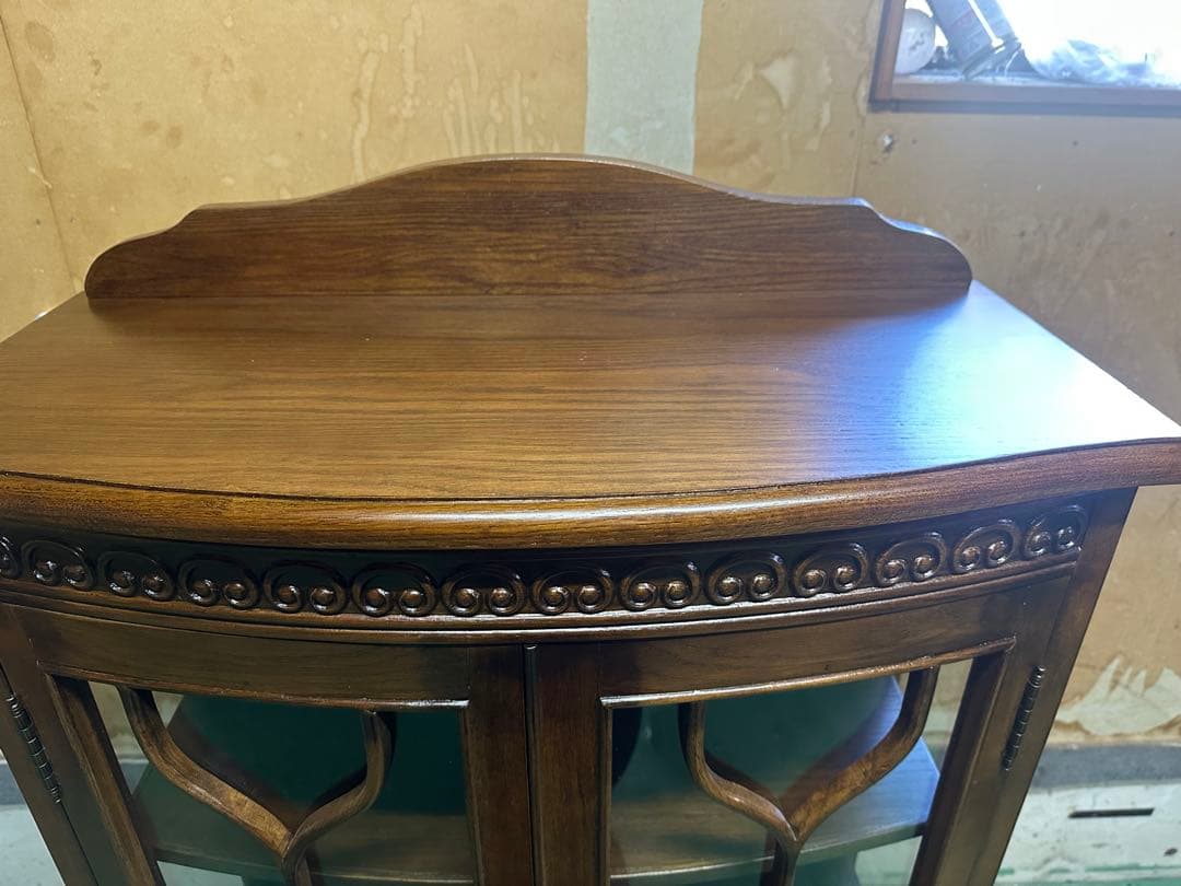 く*み様 木製ガラス扉キャビネット