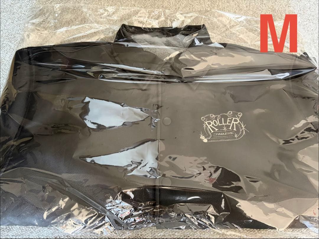 roller fake leather coach jacket M 現物写真